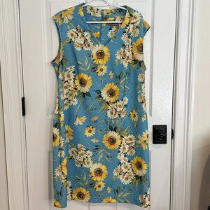 Sharagano V-neck Sleeveless zipper bag size 14w 39 inches long